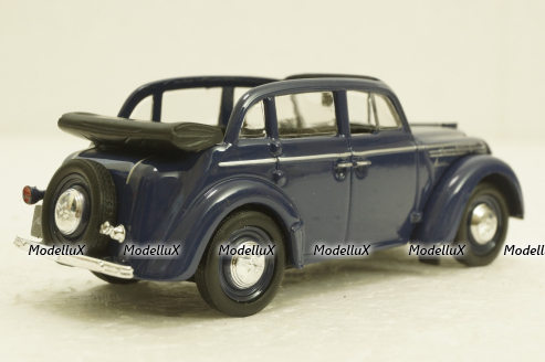 Москвич-400-420А, кабриолет, синий, Автолегенды СССР №6, 1:43