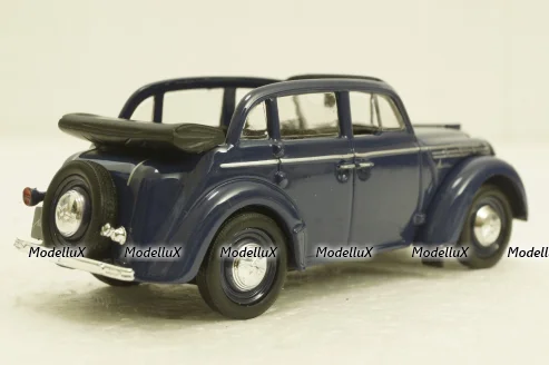 Москвич-400-420А, кабриолет, синий, Автолегенды СССР №6, 1:43