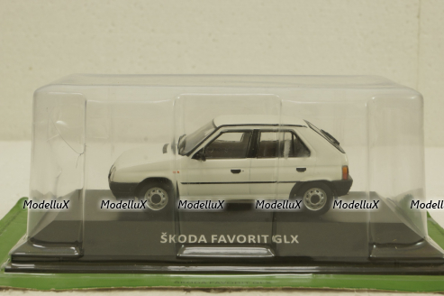 Skoda Favorit GLX 1988, white, KALEIDOSKOP SKODA (DeAgostini) 1:43