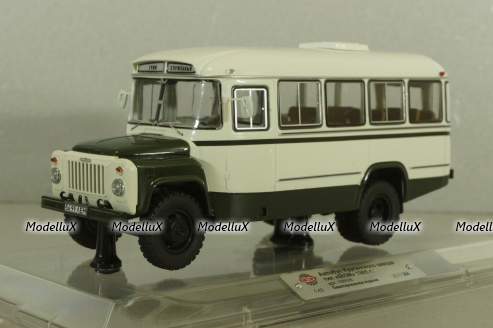 Кавз-685М, автобус 1985г., бело-зеленый, 168506, Dip Models 1:43
