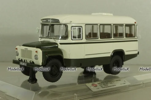 Кавз-685М, автобус 1985г., бело-зеленый, 168506, Dip Models 1:43