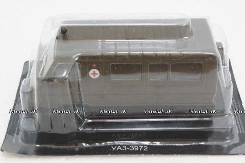 Уаз-3972 медицинский хаки (ЗАПЕЧАТАННЫЙ) Автолегенды СССР №096, 1:43