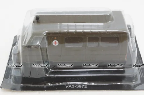 Уаз-3972 медицинский хаки (ЗАПЕЧАТАННЫЙ) Автолегенды СССР №096, 1:43