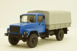 Газ-3308, 4х4 бортовой с тентом, АвтоИстория 1:43