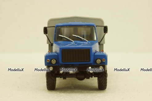 Газ-3308, 4х4 бортовой с тентом, АвтоИстория 1:43