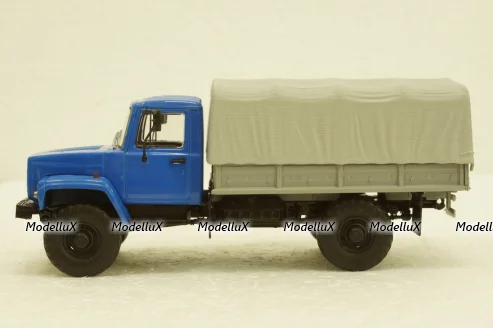 Газ-3308, 4х4 бортовой с тентом, АвтоИстория 1:43