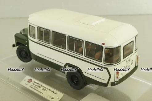 Кавз-685М, автобус 1985г., бело-зеленый, 168506, Dip Models 1:43