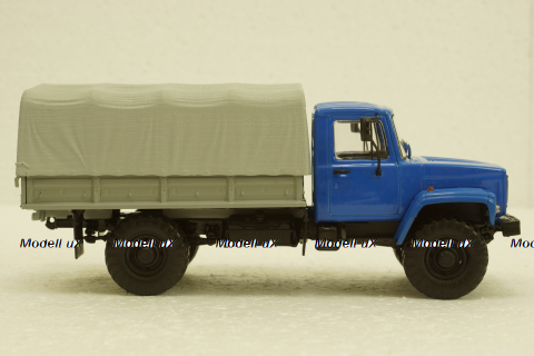Газ-3308, 4х4 бортовой с тентом, АвтоИстория 1:43