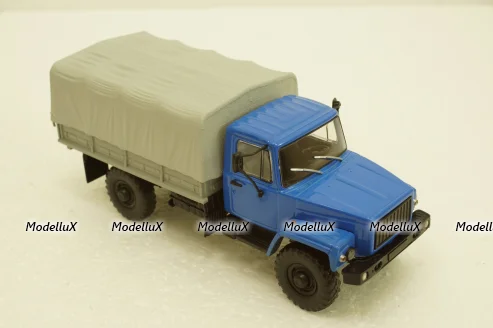 Газ-3308, 4х4 бортовой с тентом, АвтоИстория 1:43