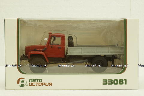 Газ-33081, 4х4 бортовой, АвтоИстория 1:43