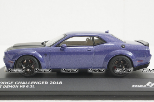 Dodge Challenger Demon Coupe 2018 purple, 4310302, Solido 1:43