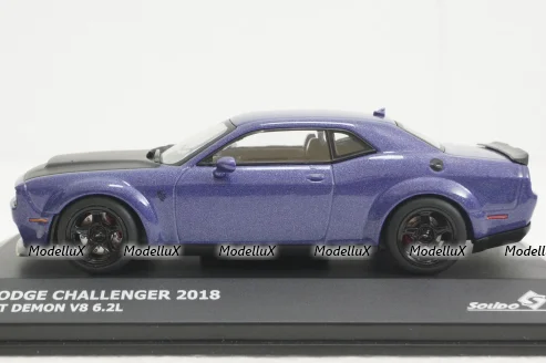 Dodge Challenger Demon Coupe 2018 purple, 4310302, Solido 1:43