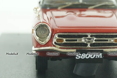 Honda S800M Scarlet Convertible, red, PM4349R, Mark43 1:43