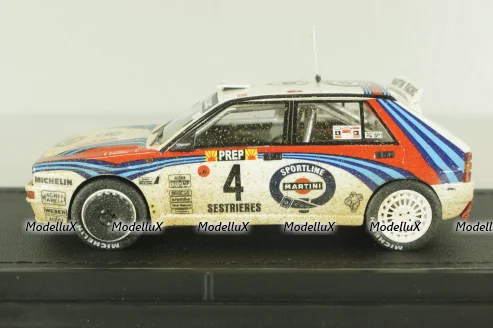 Lancia Delta HF Integrale Evoluzione Martini #4 Winner Rallye Monte Carlo Dirty Version Car Model, TM43-004AD, Top Marques 1:43