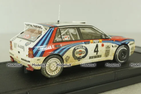 Lancia Delta HF Integrale Evoluzione Martini #4 Winner Rallye Monte Carlo Dirty Version Car Model, TM43-004AD, Top Marques 1:43