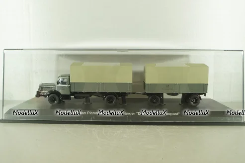 Krupp Titan planet LKW with trailer, grey, 025603, Schuco 1:43