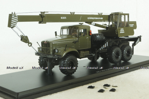 Краз-255Б1 КС-3575 Автокран, хаки,  SSM1183,  SSM 1:43