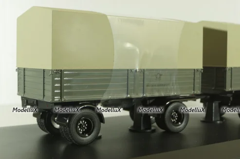 Krupp Titan planet LKW with trailer, grey, 025603, Schuco 1:43