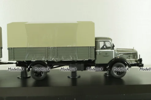 Krupp Titan planet LKW with trailer, grey, 025603, Schuco 1:43