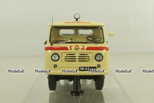 Уаз-450Д, Аварийная «ГорГаз» Душанбе, Таджикистан - 1963 г., с аксесcуарами 145004, DiP Models 1:43