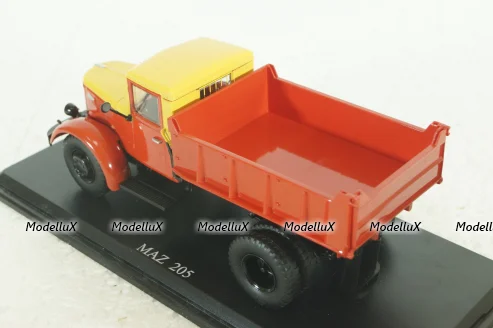 Маз-205, самосвал, желтый/красный, SSM1053, SSM 1:43