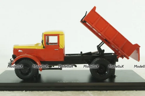 Маз-205, самосвал, желтый/красный, SSM1053, SSM 1:43