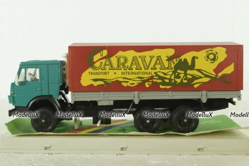 Камаз-53212, борт с тентом Caravan, декабрь 89г., Арек 1:43