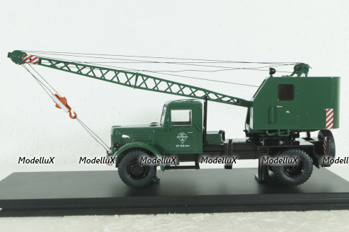 Маз-200 К-51, зеленый, автокран, SSM1165, SSM 1:43