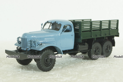 Зил-157К, бортовой, голубой/зеленый, АвтоИстория 1:43