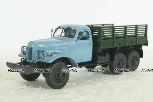 Зил-157К, бортовой, голубой/зеленый, АвтоИстория 1:43