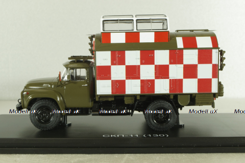 СКП-11(130) Стартовый командный пункт на шасси Зил-130 хаки, военный, SSM1587, SSM 1:43 Уценка