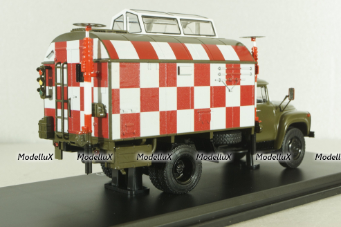 СКП-11(130) Стартовый командный пункт на шасси Зил-130 хаки, военный, SSM1587, SSM 1:43 Уценка