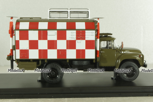 СКП-11(130) Стартовый командный пункт на шасси Зил-130 хаки, военный, SSM1587, SSM 1:43 Уценка