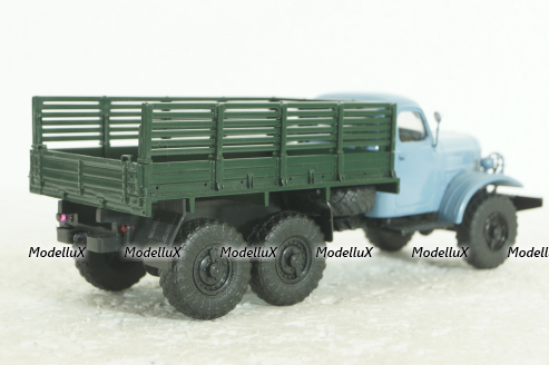 Зил-157К, бортовой, голубой/зеленый, АвтоИстория 1:43