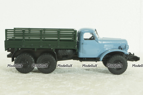 Зил-157К, бортовой, голубой/зеленый, АвтоИстория 1:43