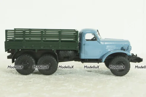 Зил-157К, бортовой, голубой/зеленый, АвтоИстория 1:43