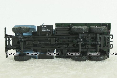 Зил-157К, бортовой, голубой/зеленый, АвтоИстория 1:43