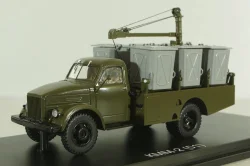 КММ-2(51) контейнерный мусоровоз на шасси ГАЗ-51Д 1958, зеленый, SSM1582, SSM 1:43
