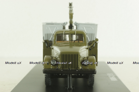 КММ-2(51) контейнерный мусоровоз на шасси ГАЗ-51Д 1958, зеленый, SSM1582, SSM 1:43