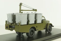 КММ-2(51) контейнерный мусоровоз на шасси ГАЗ-51Д 1958, зеленый, SSM1582, SSM 1:43