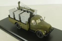 КММ-2(51) контейнерный мусоровоз на шасси ГАЗ-51Д 1958, зеленый, SSM1582, SSM 1:43