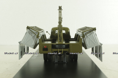 КММ-2(51) контейнерный мусоровоз на шасси ГАЗ-51Д 1958, зеленый, SSM1582, SSM 1:43