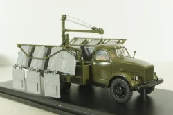КММ-2(51) контейнерный мусоровоз на шасси ГАЗ-51Д 1958, зеленый, SSM1582, SSM 1:43
