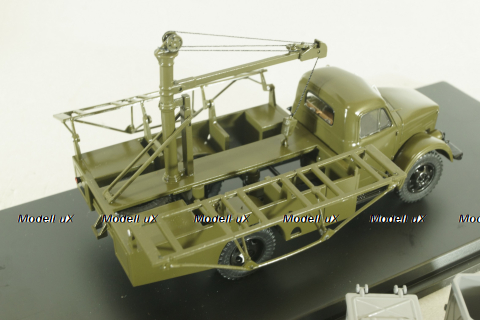 КММ-2(51) контейнерный мусоровоз на шасси ГАЗ-51Д 1958, зеленый, SSM1582, SSM 1:43