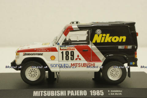 Mitsubishi Pajero Rally Paris-Dakar 1985 P. Zaniroli - J. D. Silva, Norev 1:43