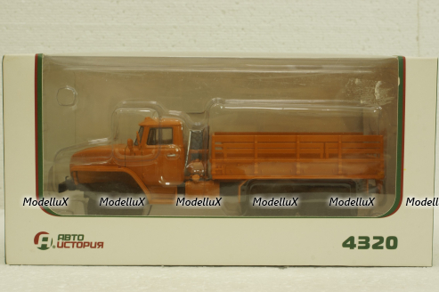 Урал-4320 бортовий, помаранчевий, АвтоИстория 1:43