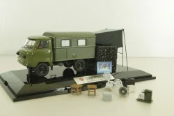 Уаз-450Д, АКД-64 (передвижной армейский кинотеатр), с аксессуарами 145005,  DiP Models 1:43