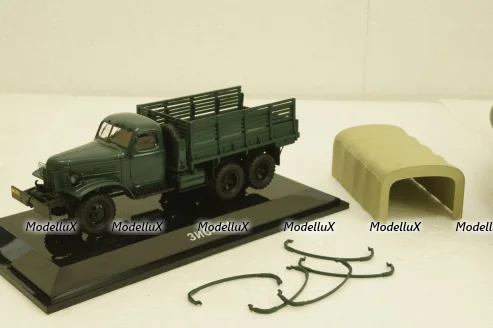 Зис-151 бортовой  с тентом, 1951г, зеленый, 115101, DiP Models 1:43
