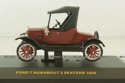 Ford T Runabout 2-seaters, closed 1926, dark red, C013, IXO 1:43