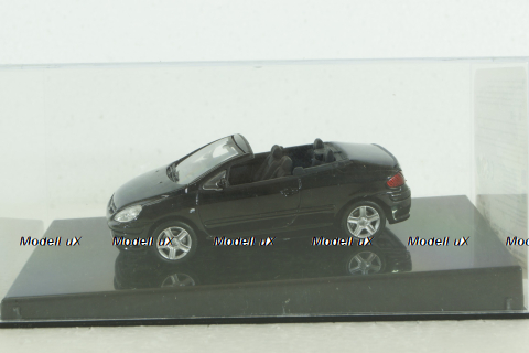 Peugeot 307CC Cabriolet 2003, black, Altaya 1:43